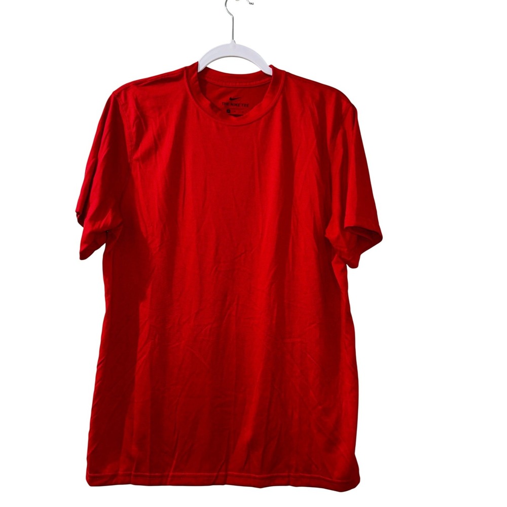 Nike Dri-Fit T-Shirt Mens Medium Red Short Sleeve Performance Crewneck Athletic